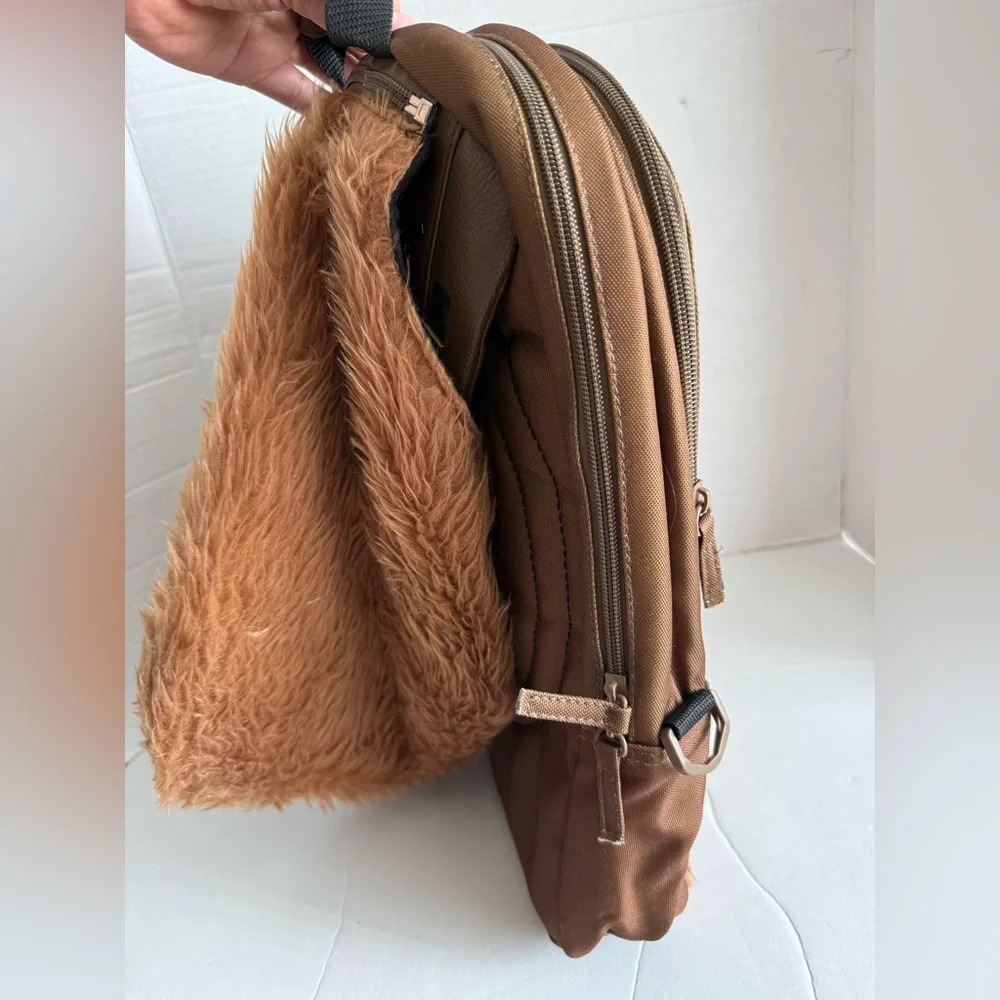 Disney Store Star Wars Chewbacca School Backpack Cosplay Bag with Removable Hood - Picture 11 of 14